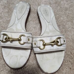 Coach Cream Sandals